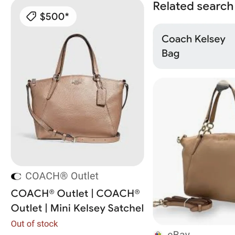 Coach Mini Kelsey Satchel Handbag Tan - Picture 3 of 13